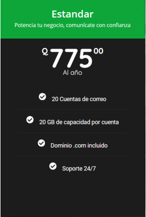Correo Plan Estandard
